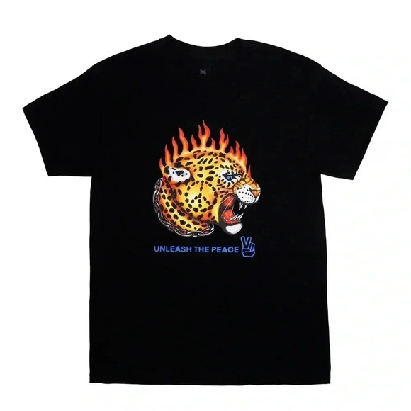 NWT Urban Outfitters Saborghini Unleash The Peace Shirt - Picture 1 of 5